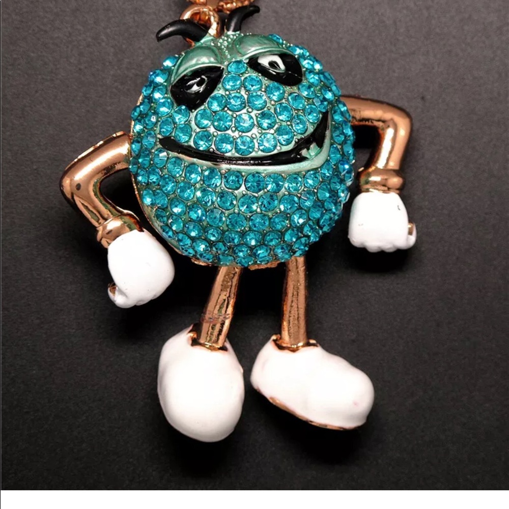 Chocolate M&M Boy Necklace